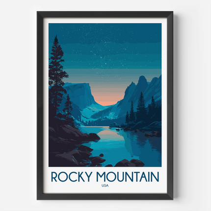 Rocky Mountain National Park Souvenir Poster Print
