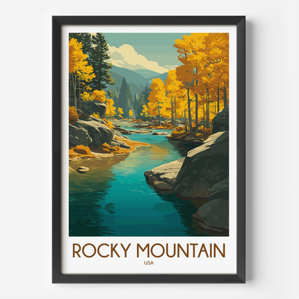 Rocky Mountain National Park Souvenir Poster Print