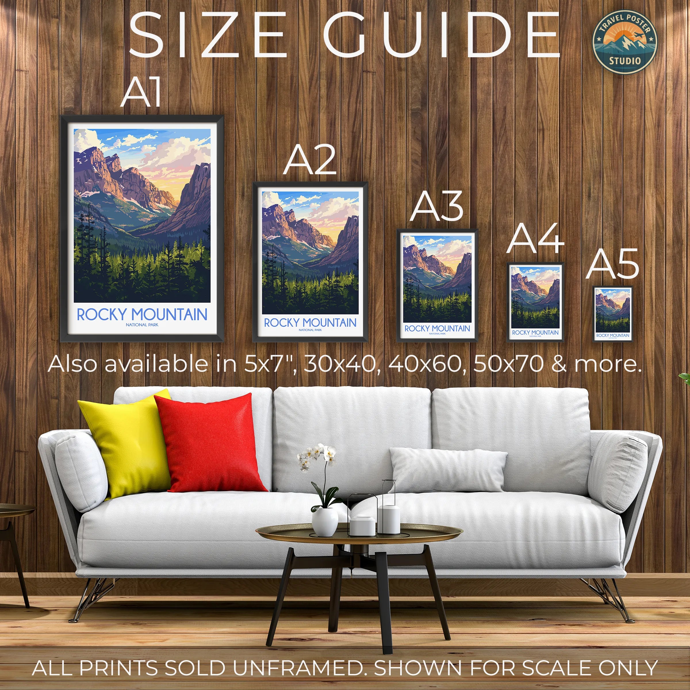 Rocky Mountain Scenic Landscape Art