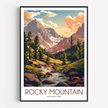 Rocky Mountain Scenic Landscape Art