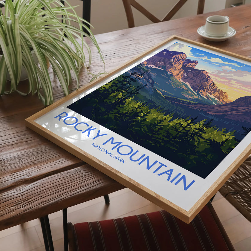 Rocky Mountain Vintage Style Print