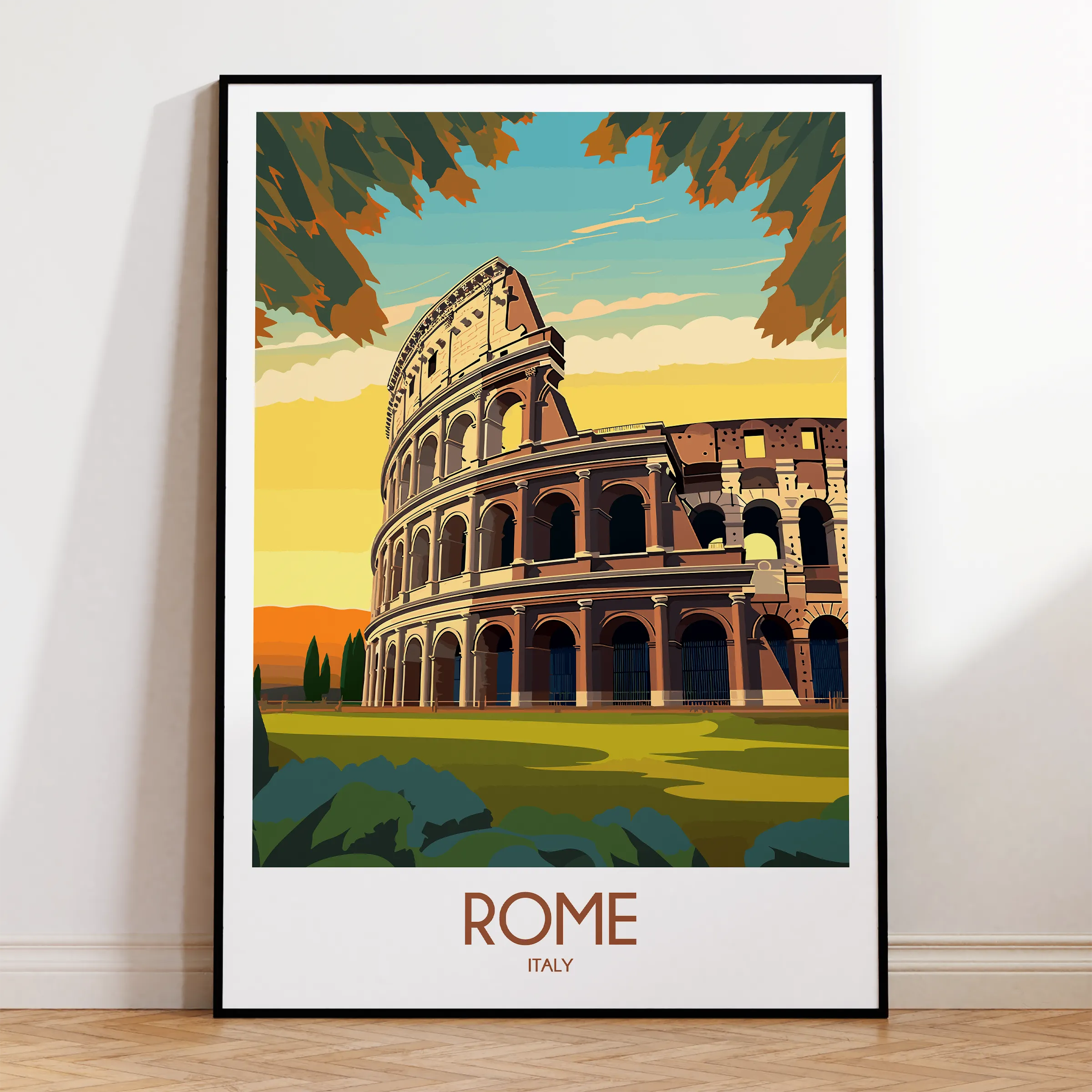 Rome Modern Travel Poster