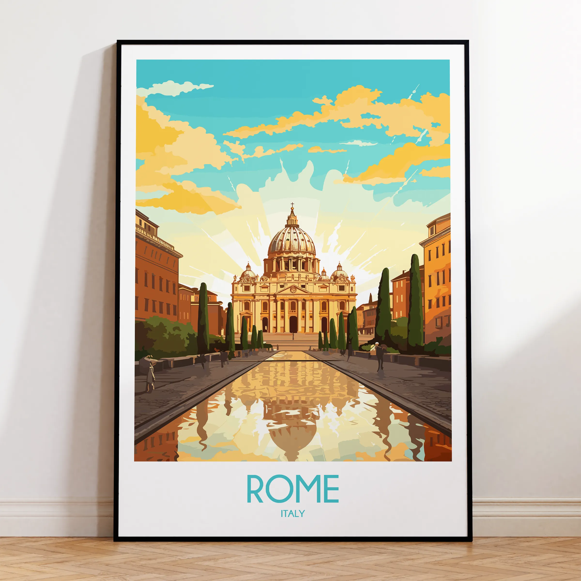 Rome Modern Travel Poster