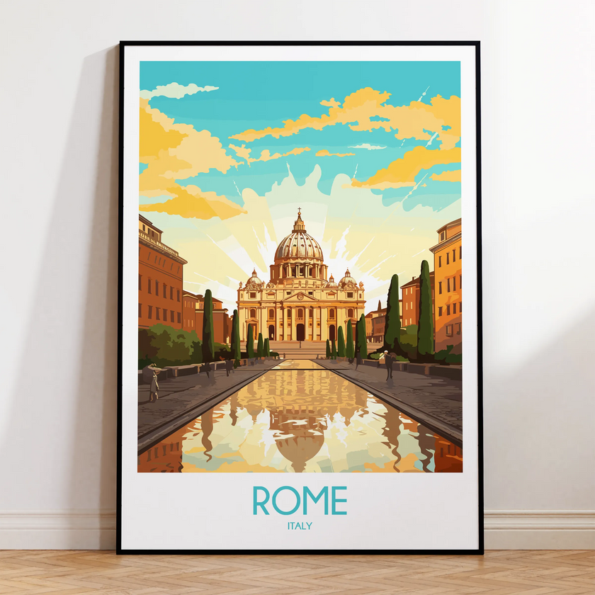 Rome Modern Travel Poster