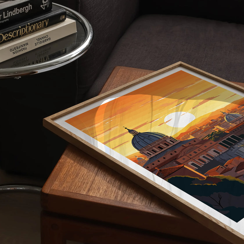 Rome Retro Travel Illustration