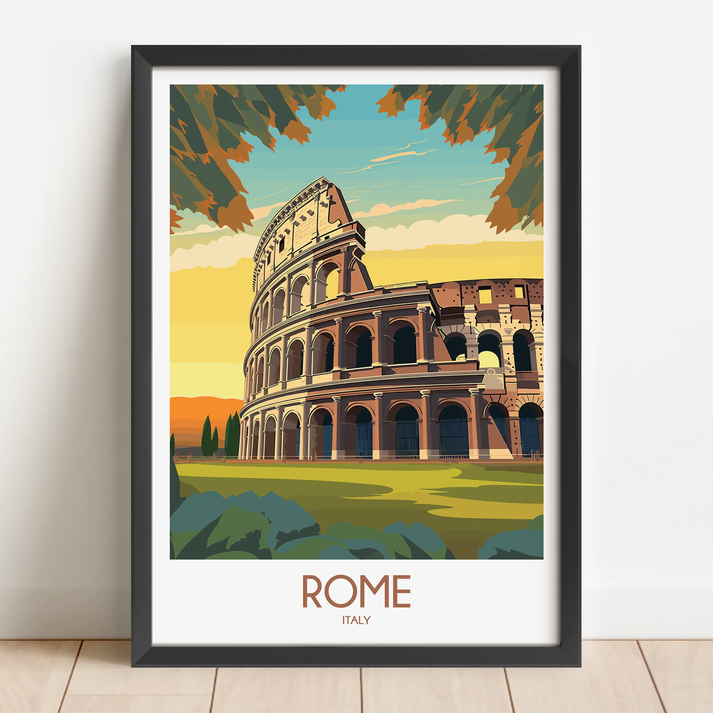 Rome Retro Travel Illustration
