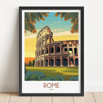 Rome Retro Travel Illustration
