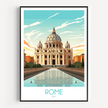 Rome Retro Travel Illustration