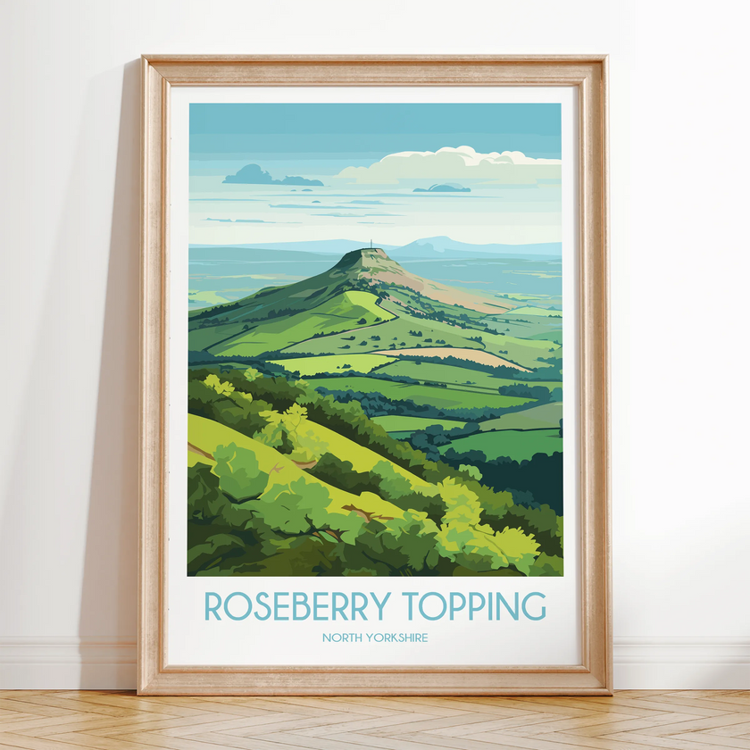 Roseberry Topping Vintage Style Print