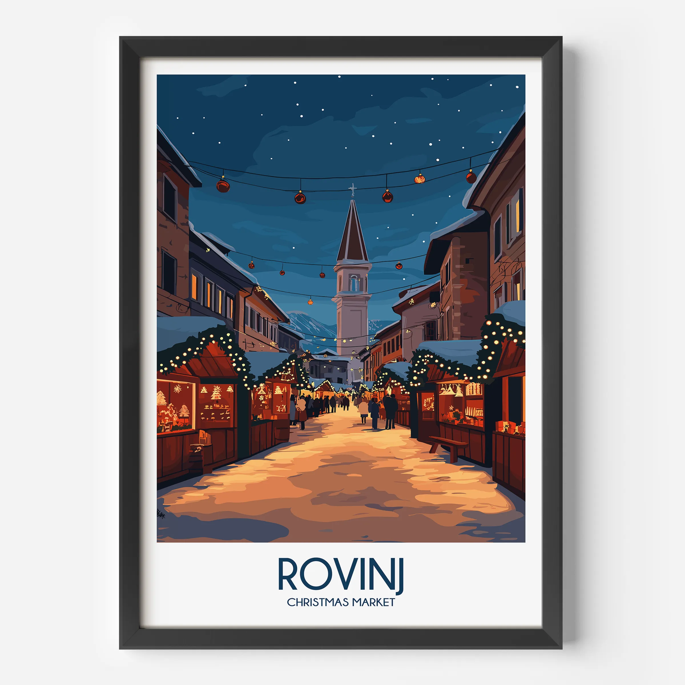Rovinj Retro Travel Illustration