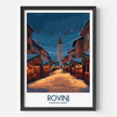 Rovinj Retro Travel Illustration