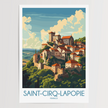 Saint-Cirq-Lapopie Scenic Landscape Art