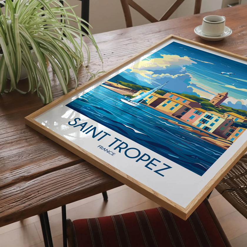 Saint Tropez Modern Travel Poster