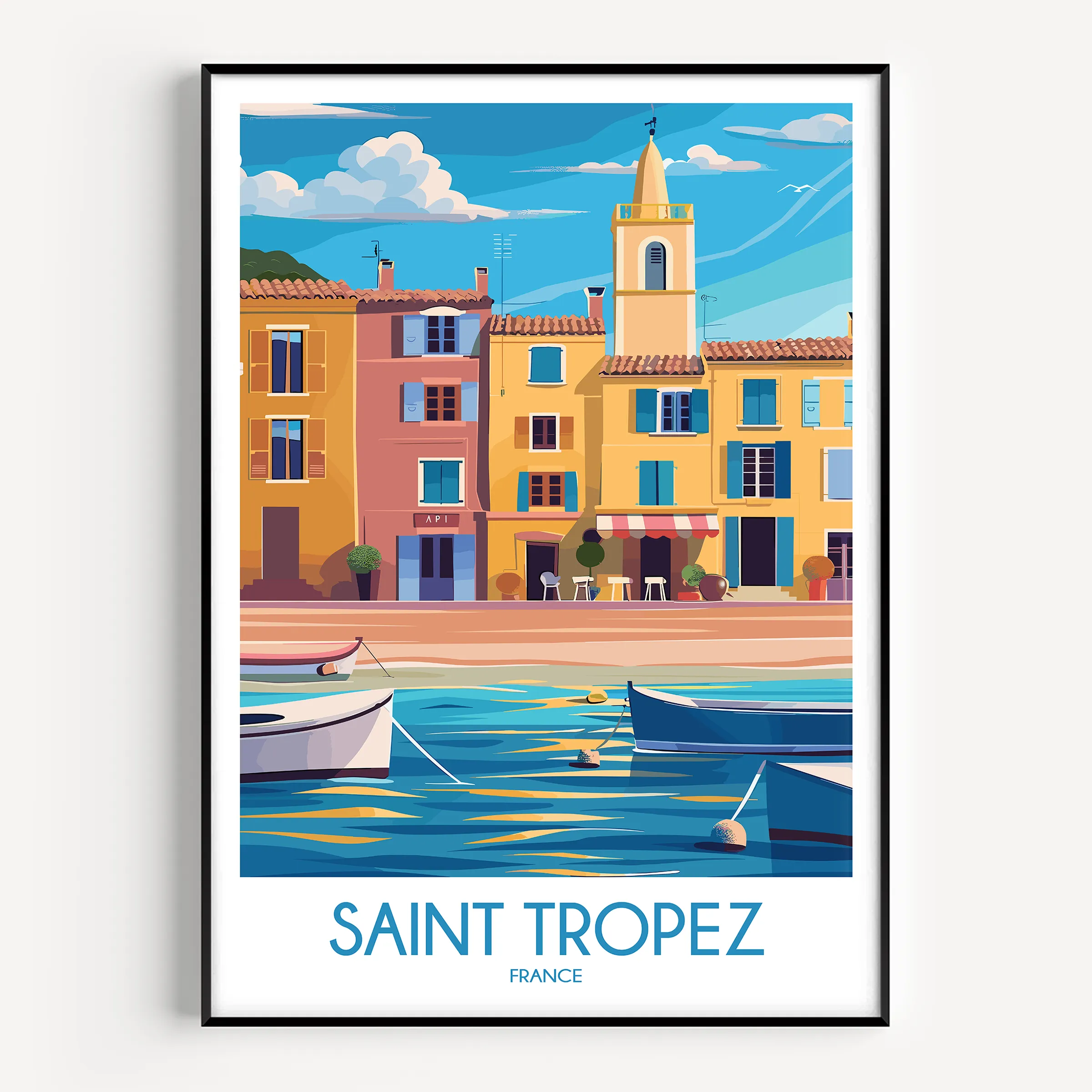 Saint Tropez Modern Travel Poster