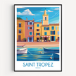 Saint Tropez Modern Travel Poster