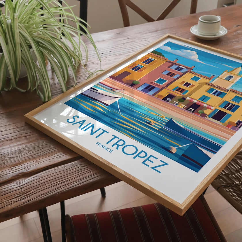 Saint Tropez Retro Travel Illustration