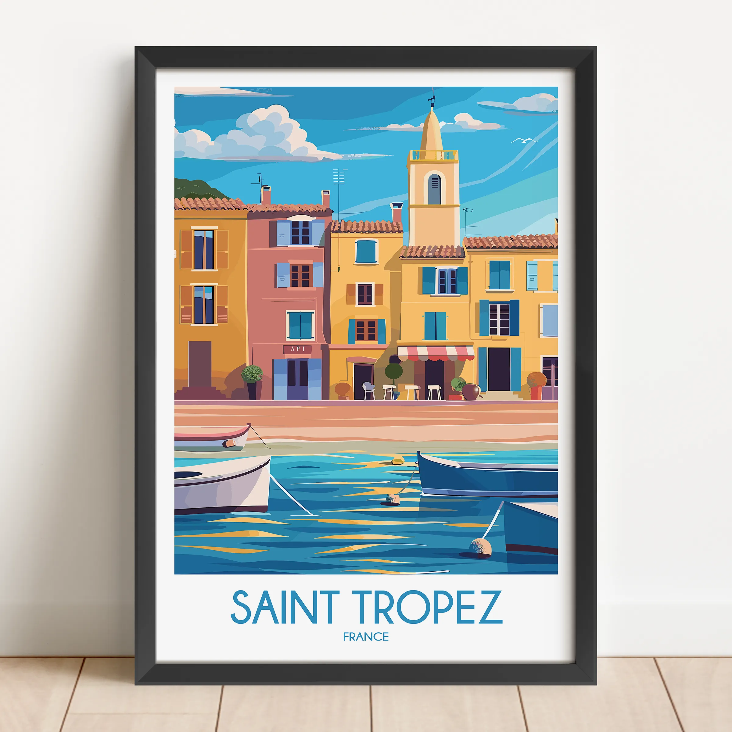 Saint Tropez Scenic Landscape Art