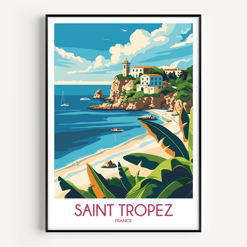 Saint Tropez Scenic Landscape Art