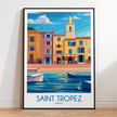 Saint Tropez Souvenir Poster Print