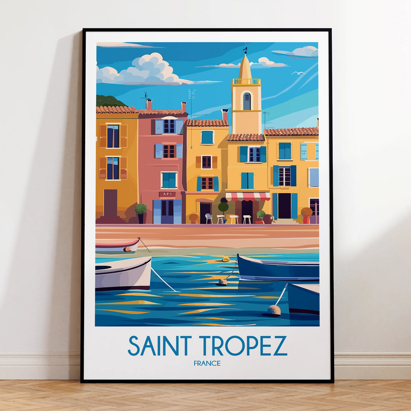 Saint Tropez Souvenir Poster Print