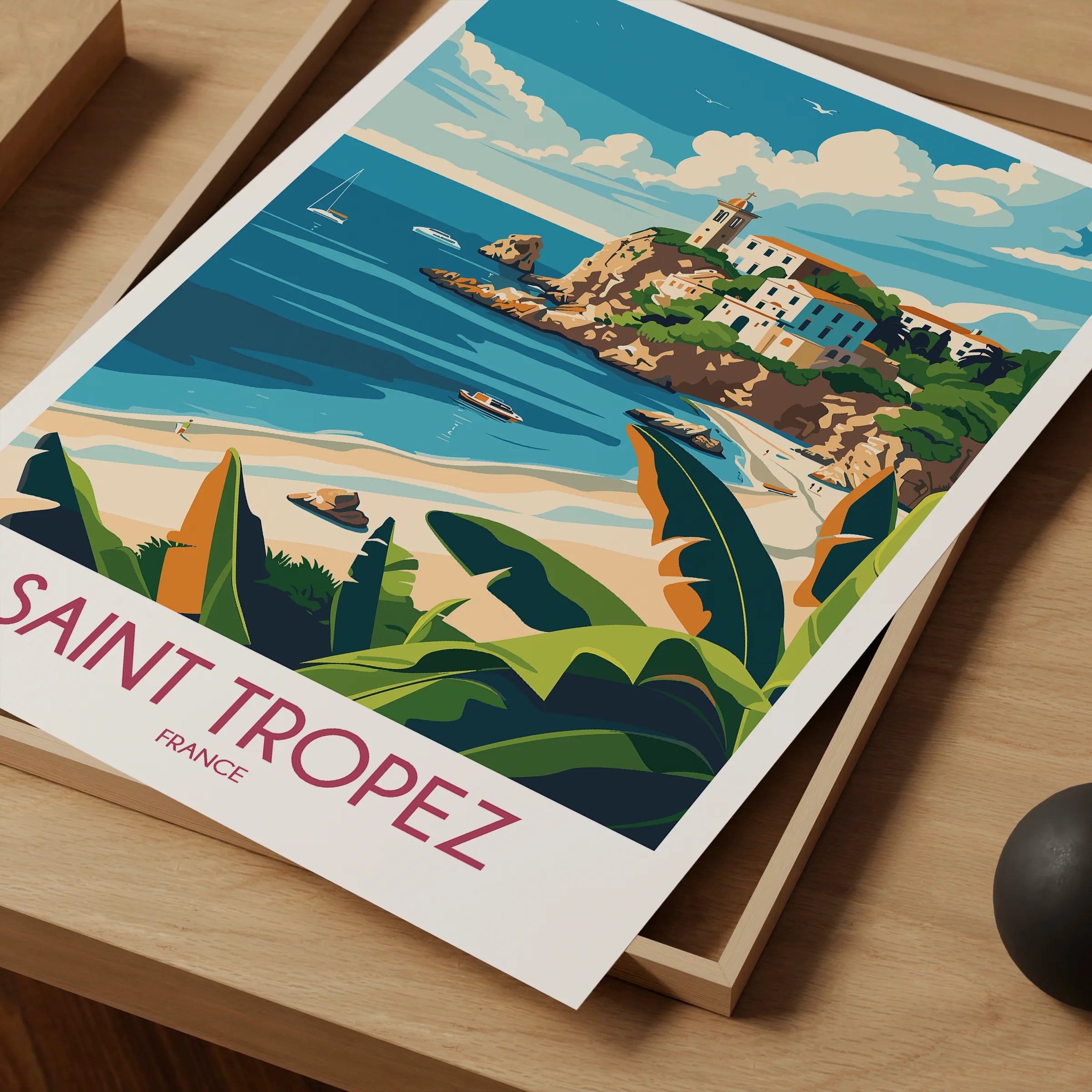 Saint Tropez Vintage Style Print