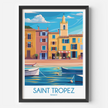 Saint Tropez Vintage Style Print