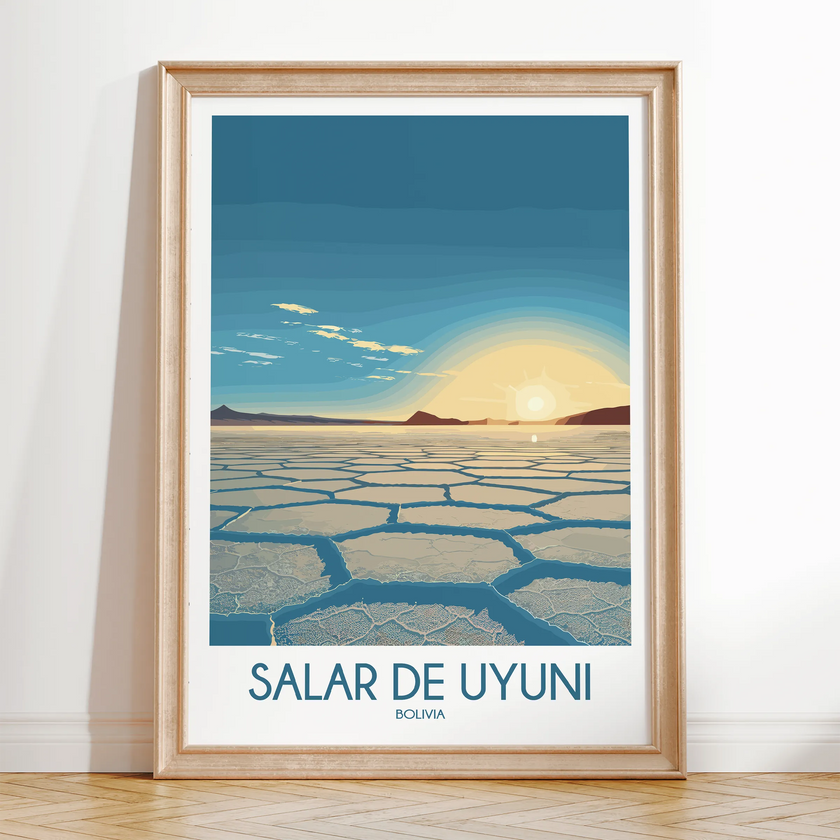 Salar De Uyuni Modern Travel Poster