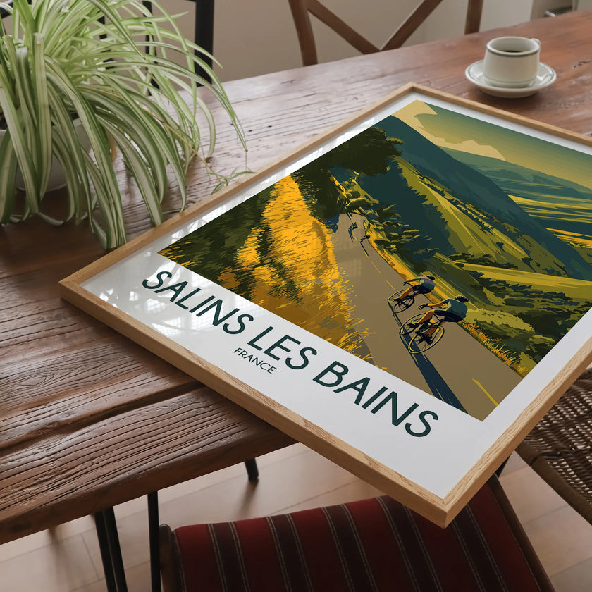 Salins Les Bains Modern Travel Poster