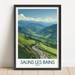 Salins Les Bains Modern Travel Poster