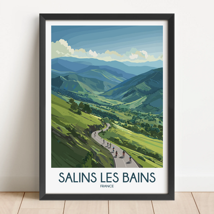 Salins Les Bains Modern Travel Poster
