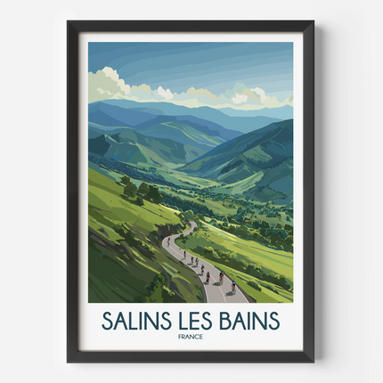 Salins Les Bains Vintage Style Print