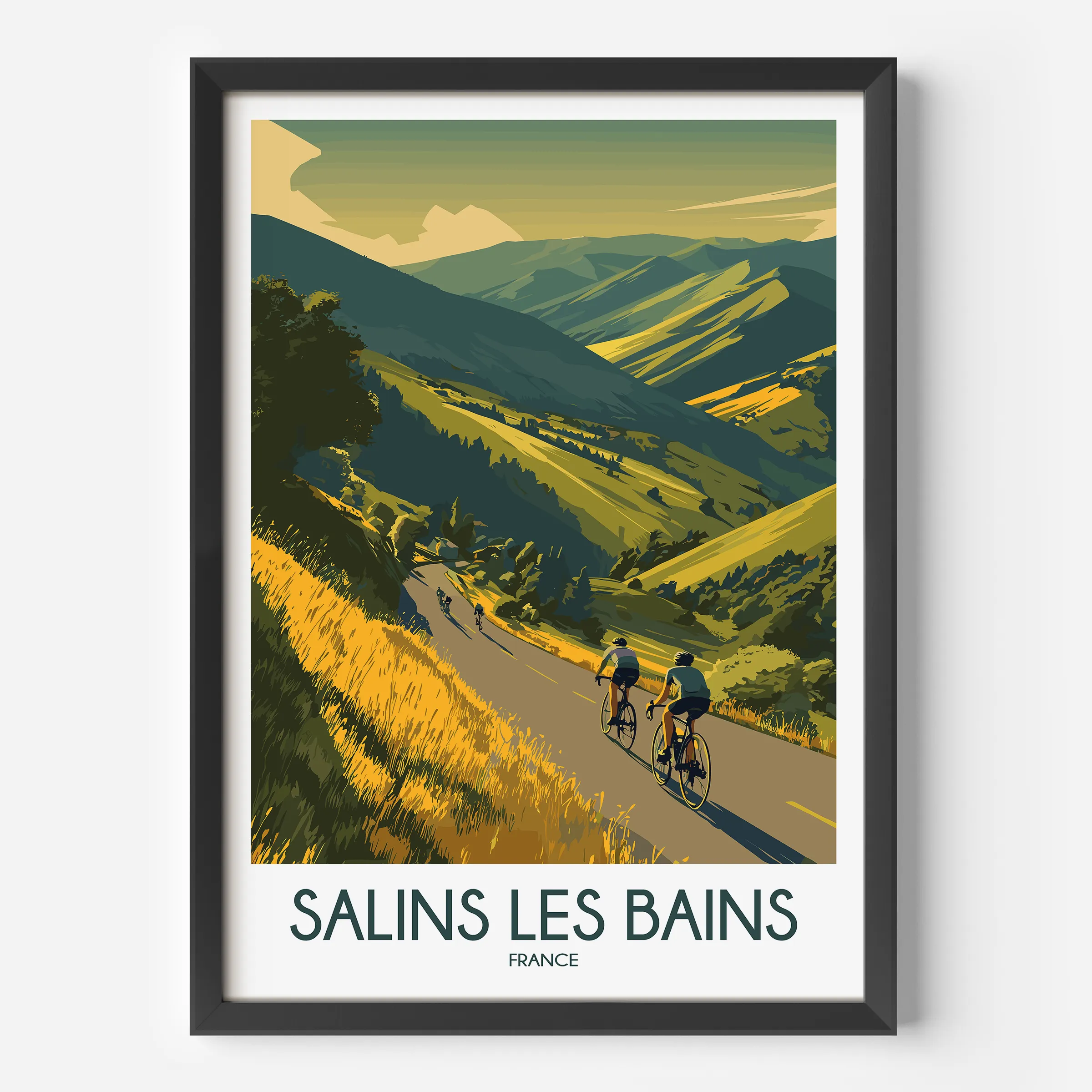 Salins Les Bains Vintage Style Print