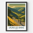 Salins Les Bains Vintage Style Print