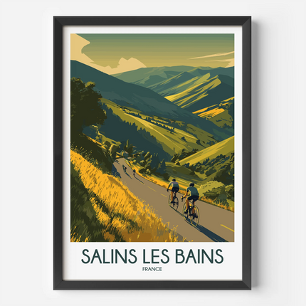 Salins Les Bains Vintage Style Print