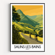 Salins Les Bains Vintage Style Print