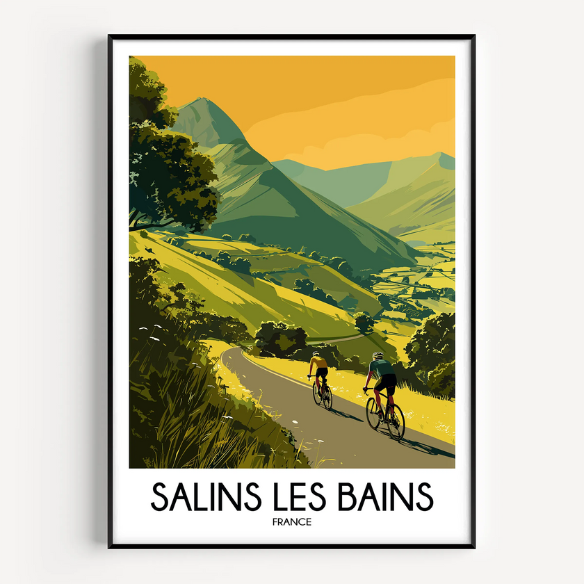 Salins Les Bains Vintage Style Print
