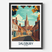 Salisbury Modern Travel Poster