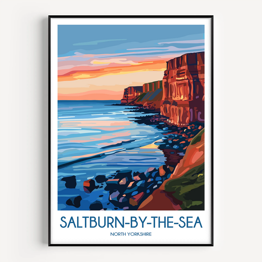 Saltburn-By-The-Sea Modern Travel Poster