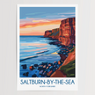 Saltburn-By-The-Sea Retro Travel Illustration
