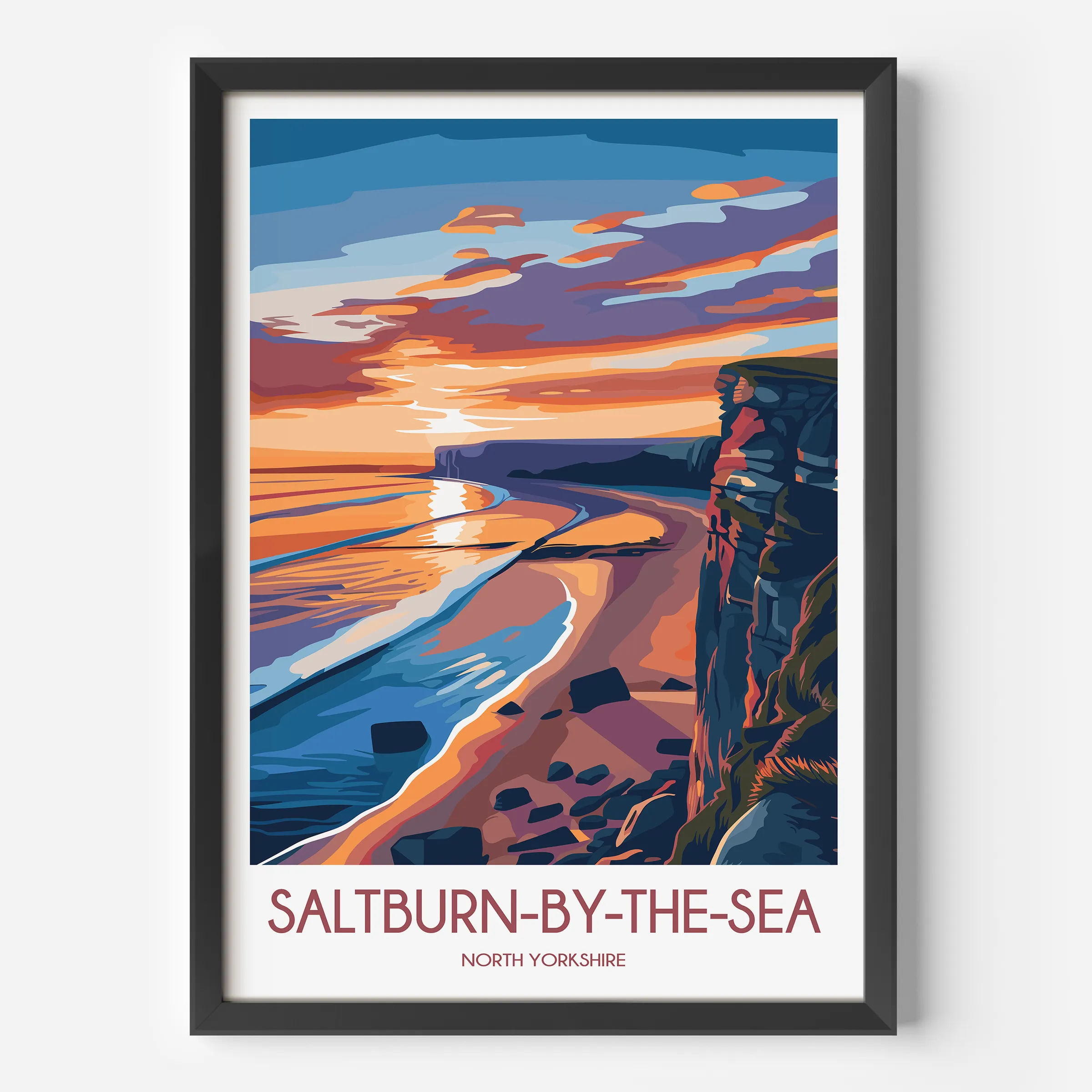 Saltburn-By-The-Sea Scenic Landscape Art