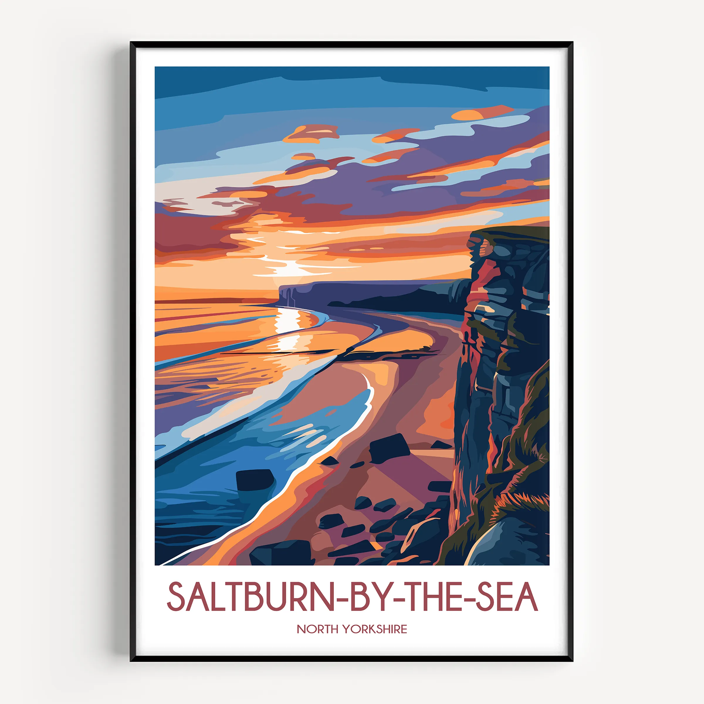 Saltburn-By-The-Sea Souvenir Poster Print