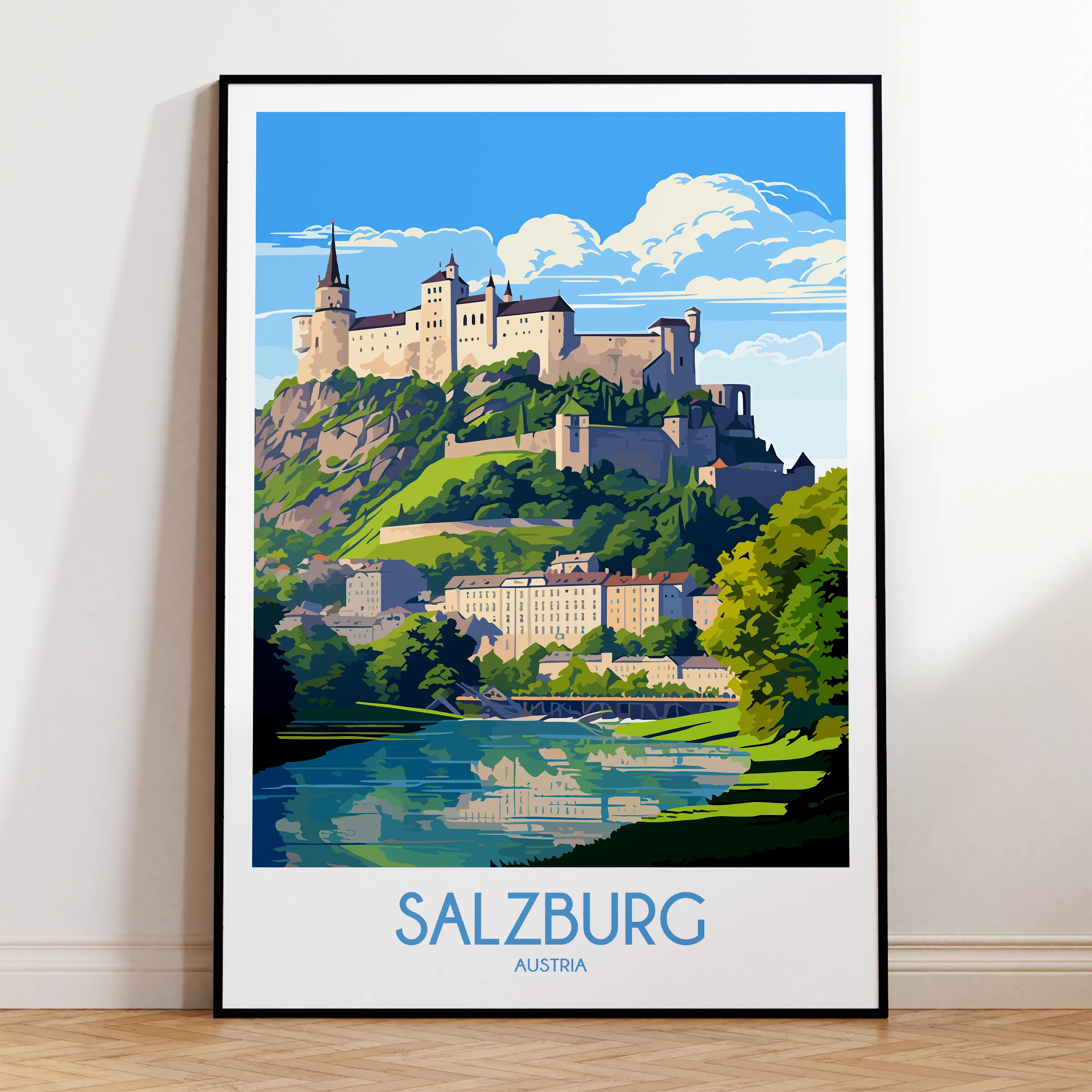 Salzburg Modern Travel Poster