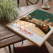 Salzburg Retro Travel Illustration