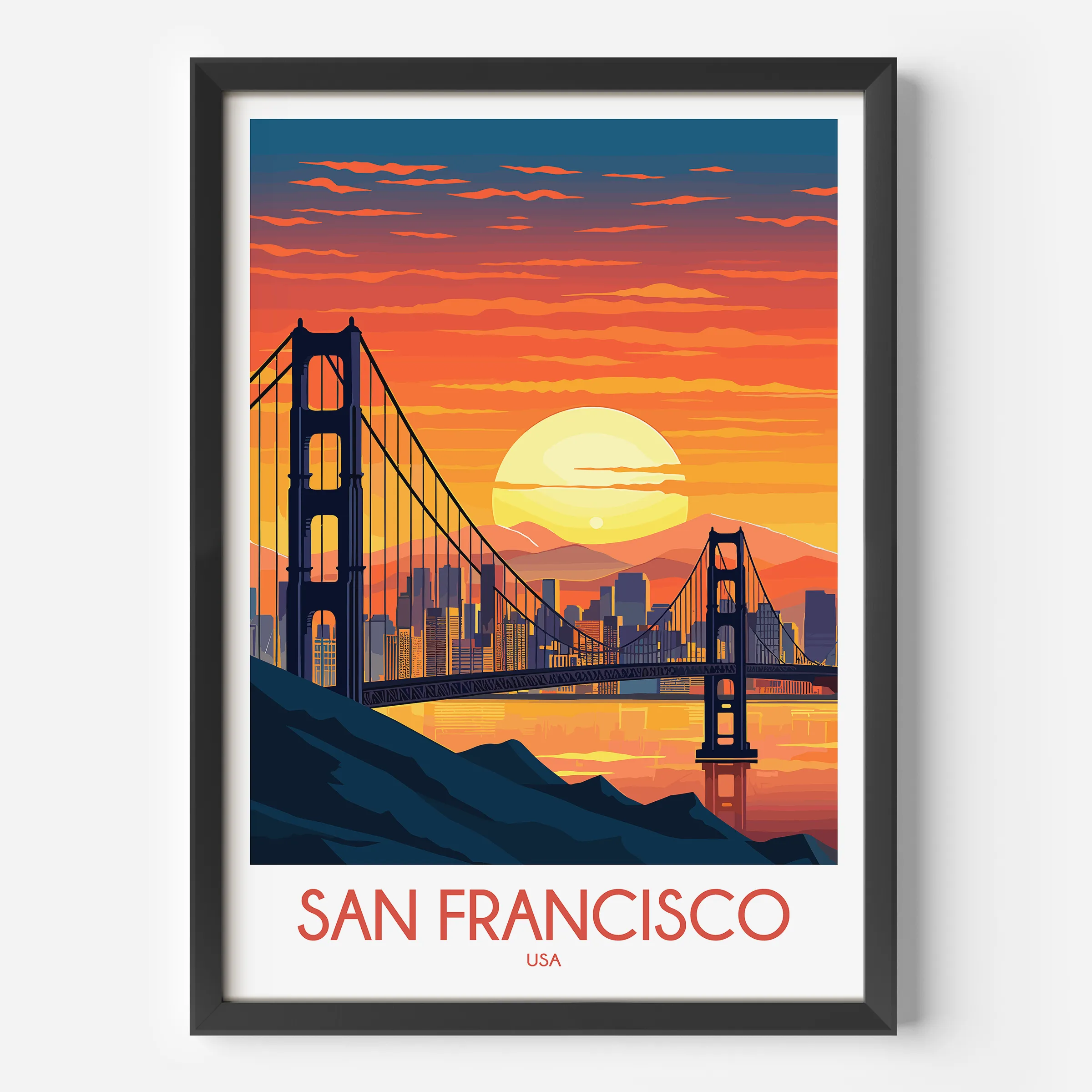 San Francisco Modern Travel Poster