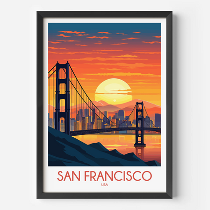 San Francisco Modern Travel Poster