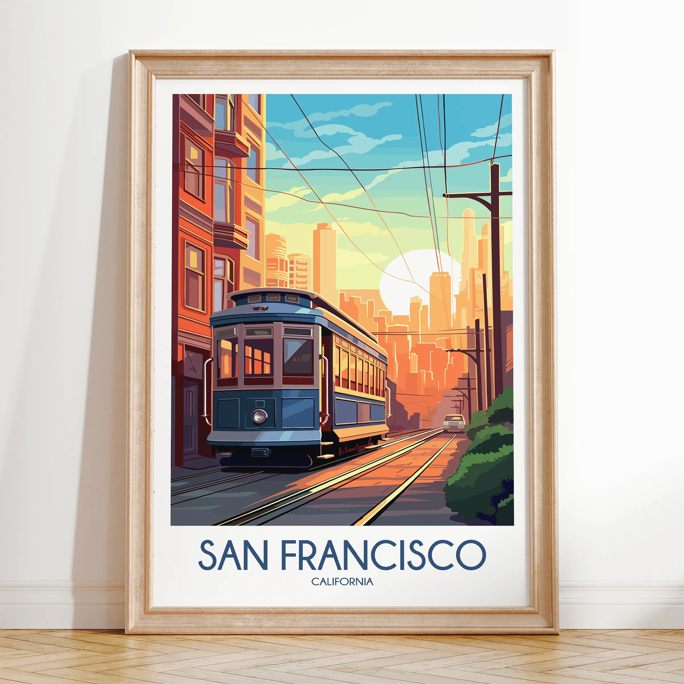 San Francisco Retro Travel Illustration