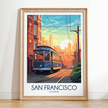 San Francisco Retro Travel Illustration