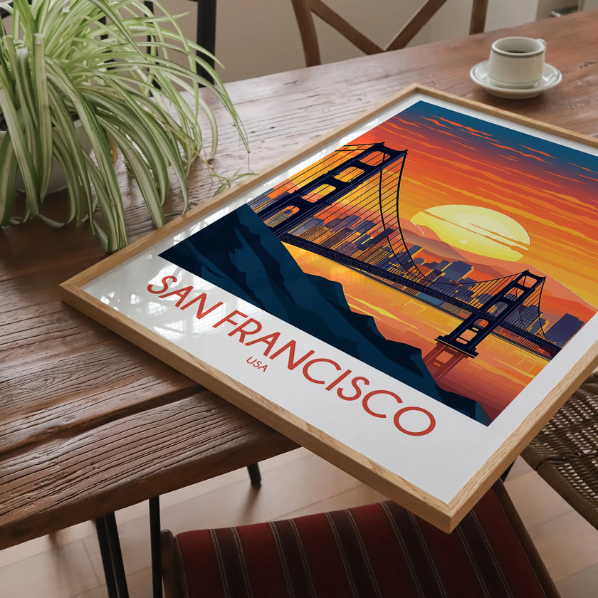 San Francisco Retro Travel Illustration