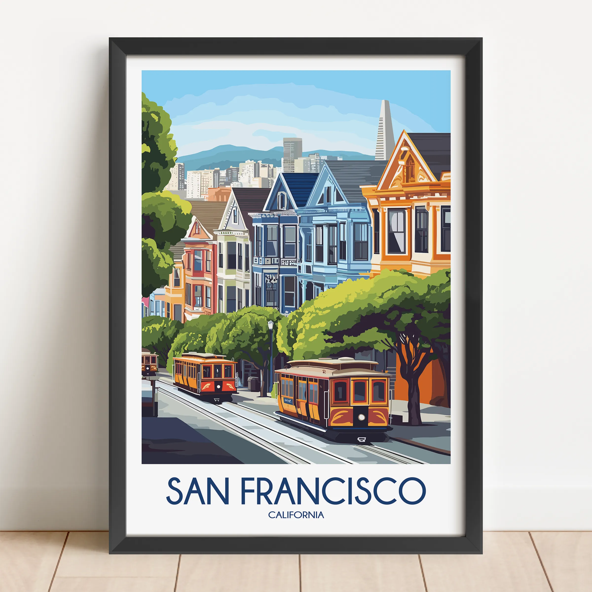 San Francisco Retro Travel Illustration