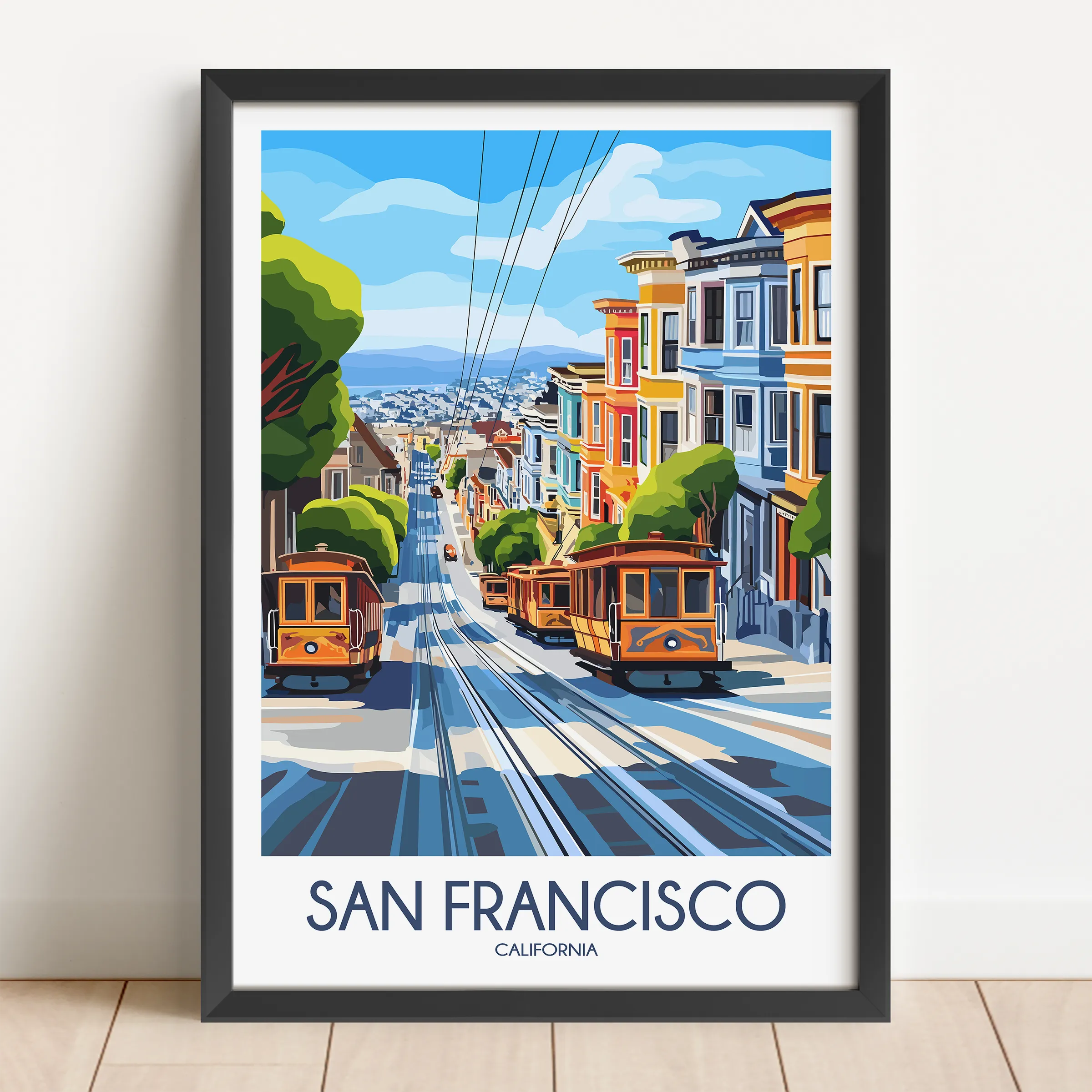 San Francisco Retro Travel Illustration